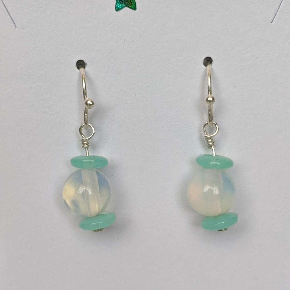 Sterling Silver and moonstone earrings